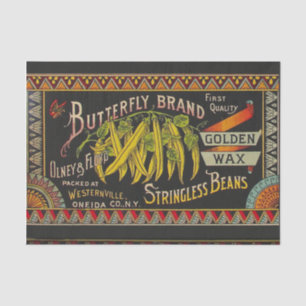 Papier Mousseline Chaîne Étiquette de haricot Vegetable Pays