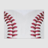 Papier Mousseline Chaînes de dentelle rouge de baseball blanc (Recto)