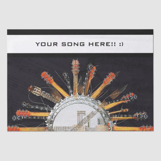 PAPIER MOUSSELINE CHAÎNES DE GUITARE AU SOLEIL (Recto)