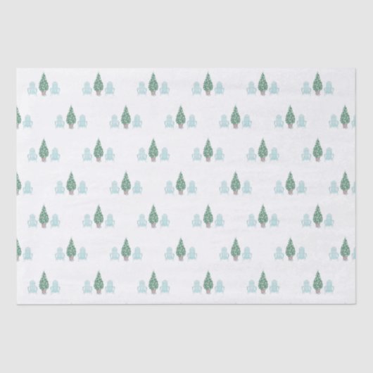 Papier Mousseline Chaises Adirondack Coastal Christmas Seashell Tree (Recto)