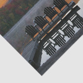 Papier Mousseline Chaises Adirondack Heart Lake Fall (Détail)