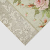 Papier Mousseline Chalet d'été Roses roses rouleaux Découpage bois (Détail)