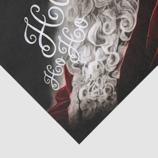 Papier Mousseline Chalk Drake Père Noël Ho Ho Ho Noël (Détail)