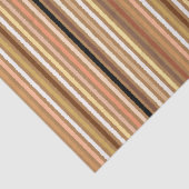 Papier Mousseline Chalk Stripes - Camel Tan et or (Détail)
