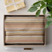 Papier Mousseline Chalk Stripes - Camel Tan et or (Cadeau)