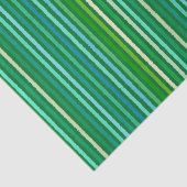 Papier Mousseline Chalk Stripes - Jade Green et Aqua (Détail)
