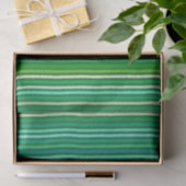 Papier Mousseline Chalk Stripes - Jade Green et Aqua (Cadeau)