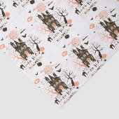 Papier Mousseline Chambre hantée par Halloween heureuse (Détail)