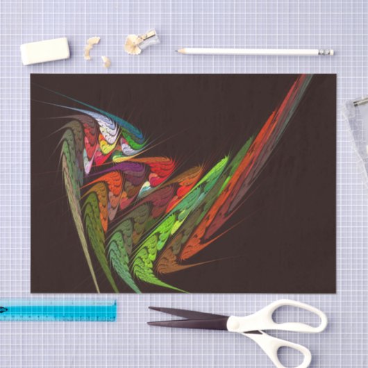 Papier Mousseline Chameleon Art Abstrait (Artisanat)