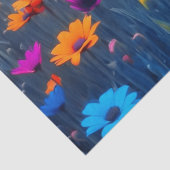 Papier Mousseline Champ Coloré De Fleurs (Détail)