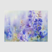 Papier Mousseline Champ d'aquarelle Fleurs-Delphinium (D) (Recto)