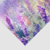Papier Mousseline Champ d'aquarelle Fleurs-Lavande (D) (Détail)