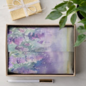 Papier Mousseline Champ d'aquarelle Fleurs-Lavande (E) (Cadeau)