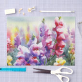 Papier Mousseline Champ d'aquarelle Fleurs-Snapdragon (D) (Artisanat)