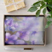 Papier Mousseline Champ d'aquarelle Fleurs-Violet (D) (Cadeau)