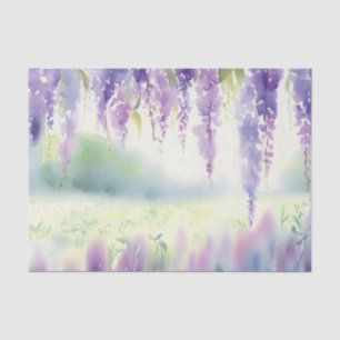 Papier Mousseline Champ d'aquarelle Fleurs-Wisteria (D)