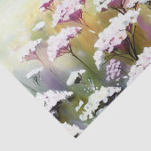 Papier Mousseline Champ d'aquarelle Fleurs-Yarrow (D) (Détail)