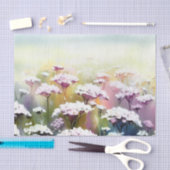 Papier Mousseline Champ d'aquarelle Fleurs-Yarrow (D) (Artisanat)