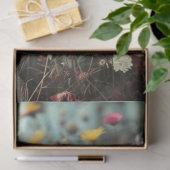 Papier Mousseline Champ de belles fleurs avec marguerites dédécoupag (Cadeau)