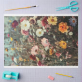 Papier Mousseline Champ de belles fleurs avec marguerites dédécoupag (Artisanat)