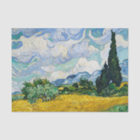 Champ de blé Van Gogh avec Cyprès. Impressionnisme