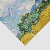 Papier Mousseline Champ de blé Van Gogh avec Cyprès. Impressionnisme (Détail)