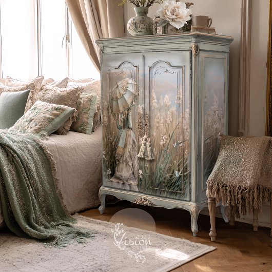 Papier Mousseline Champ de Dreams Oiseaux & Papillons, Herbe Pampas