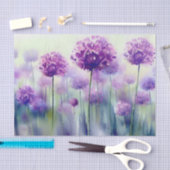 Papier Mousseline Champ de fleurs-Allium, (C) Aquarelle (Artisanat)
