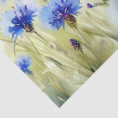 Papier Mousseline Champ de fleurs-Cornflower (A) Aquarelle (Détail)