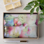 Papier Mousseline Champ de Fleurs-Cosmos (A) Aquarelle (Cadeau)