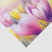 Papier Mousseline Champ de fleurs-Crocus (D) Aquarelle (Détail)