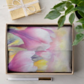 Papier Mousseline Champ de fleurs-Crocus (D) Aquarelle (Cadeau)