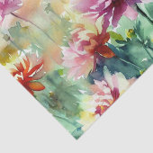 Papier Mousseline Champ de fleurs-Dahlia (B) Aquarelle (Détail)