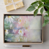 Papier Mousseline Champ de Fleurs-Daisy (B) Aquarelle (Cadeau)