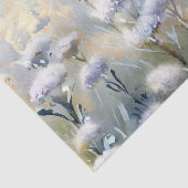 Papier Mousseline Champ de fleurs-Dusty Miller (B) Aquarelle (Détail)