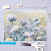 Papier Mousseline Champ de fleurs-Dusty Miller (C) Aquarelle (Artisanat)