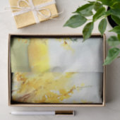 Papier Mousseline Champ de fleurs-Forsythia (C) Aquarelle (Cadeau)