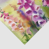 Papier Mousseline Champ de fleurs-Foxglove (D) Aquarelle (Détail)