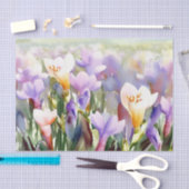 Papier Mousseline Champ de fleurs-Freesia (A) Aquarelle (Artisanat)