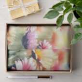 Papier Mousseline Champ de fleurs-Gerbera Daisy (B) Aquarelle (Cadeau)