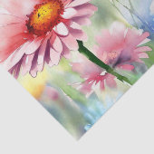 Papier Mousseline Champ de fleurs-Gerbera Daisy (C) Aquarelle (Détail)