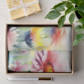 Papier Mousseline Champ de fleurs-Gerbera Daisy (C) Aquarelle (Cadeau)