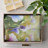 Papier Mousseline Champ de fleurs - Gloire du matin (A) Aquarelle (Cadeau)