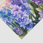 Papier Mousseline Champ de fleurs-Hyacinthe (A) Aquarelle (Détail)