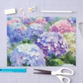 Papier Mousseline Champ de fleurs-Hydrangea (A) Aquarelle (Artisanat)