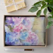 Papier Mousseline Champ de fleurs-Hydrangea (C) Aquarelle (Cadeau)