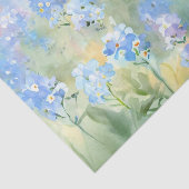 Papier Mousseline Champ de fleurs - Oubliez-moi-non (B) Aquarelle (Détail)