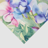 Papier Mousseline Champ de fleurs - Pois doux (B) Aquarelle (Détail)