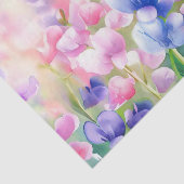 Papier Mousseline Champ de fleurs - Pois doux (C) Aquarelle (Détail)