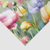 Papier Mousseline Champ de fleurs-Ranunculus (B) Aquarelle (Détail)